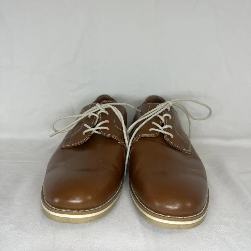 St John's Bay Shoes Mens Size 10.5 Brown Oxford Slater Memory Foam Dry+Cool